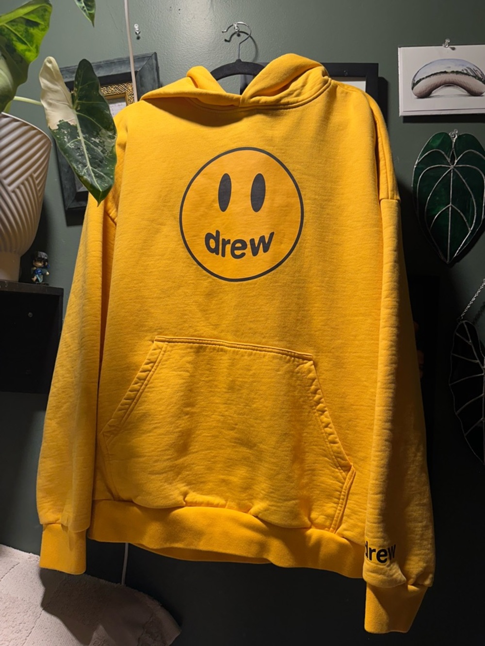 drew house yellow smiley pullover hoodie